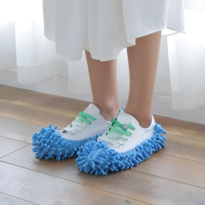 Par Zapatillas Mopa Microfibra Limpia Pisos