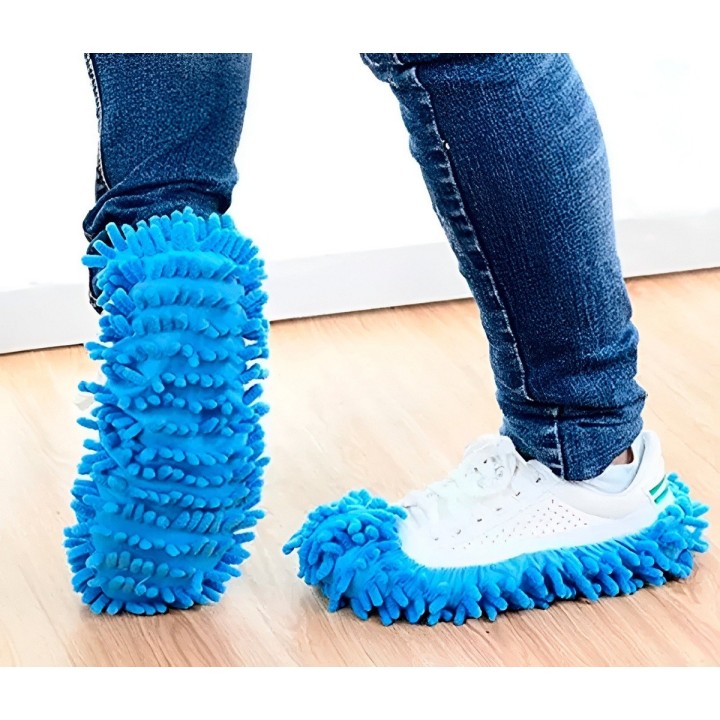 Par Zapatillas Mopa Microfibra Limpia Pisos