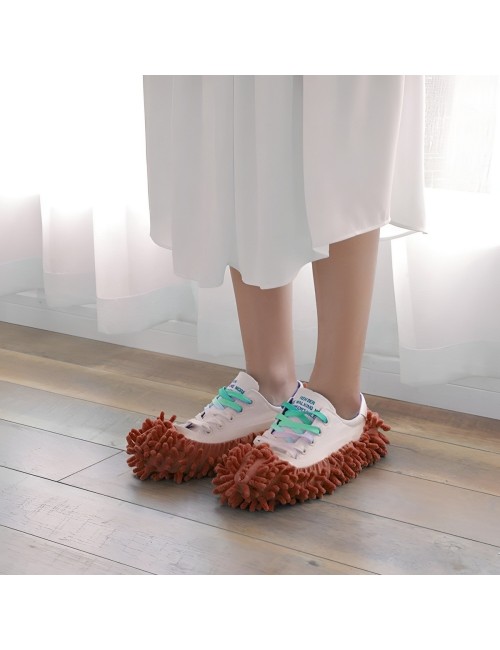 Par Zapatillas Mopa Microfibra Limpia Pisos