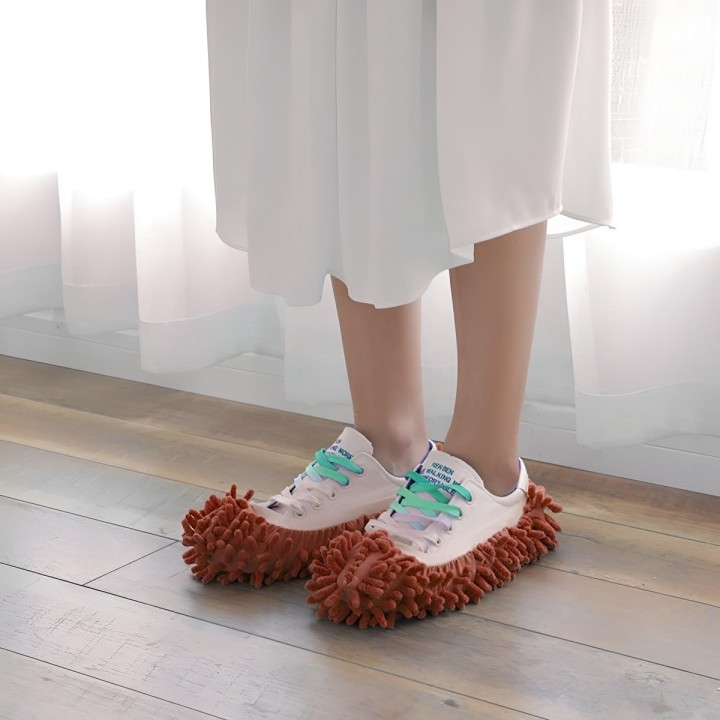 Par Zapatillas Mopa Microfibra Limpia Pisos