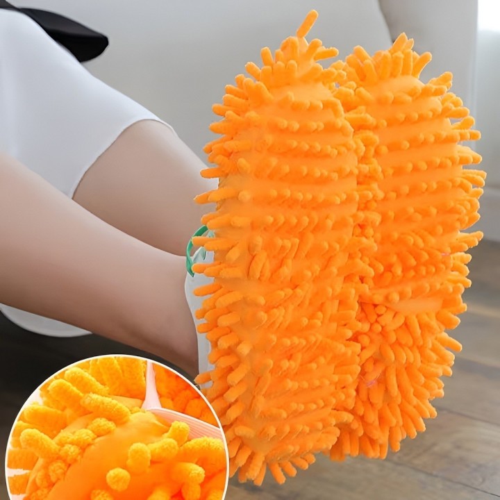 Par Zapatillas Mopa Microfibra Limpia Pisos