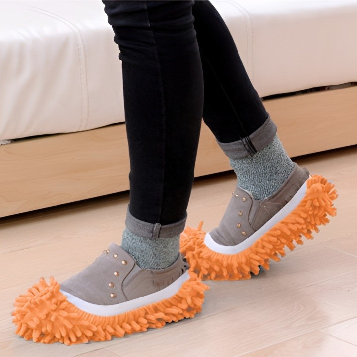 Par Zapatillas Mopa Microfibra Limpia Pisos