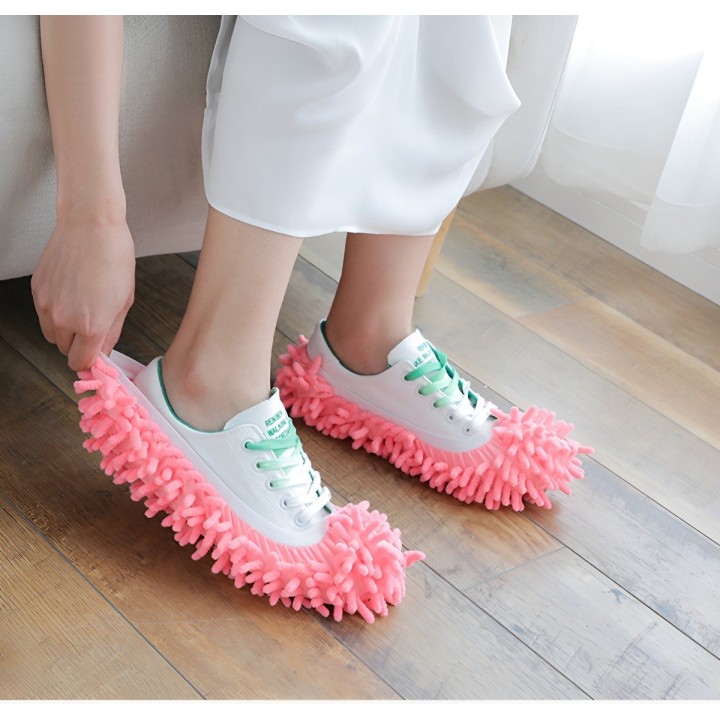 Par Zapatillas Mopa Microfibra Limpia Pisos