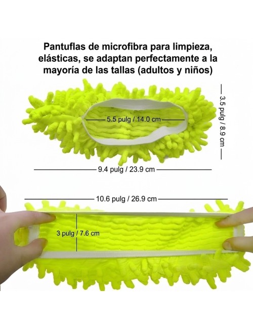 Par Zapatillas Mopa Microfibra Limpia Pisos