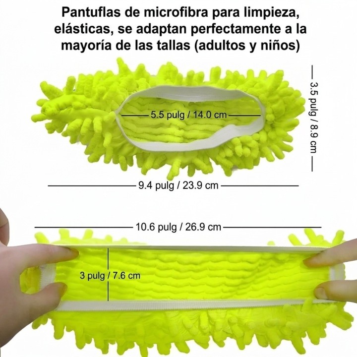 Par Zapatillas Mopa Microfibra Limpia Pisos
