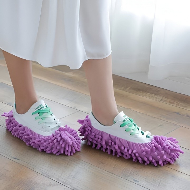 Par Zapatillas Mopa Microfibra Limpia Pisos