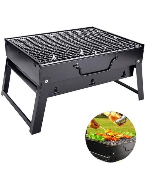 Asador Parrilla Portátil Plegable A Carbón Para Bbq Camping