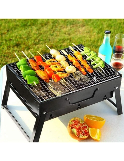 Asador Parrilla Portátil Plegable A Carbón Para Bbq Camping