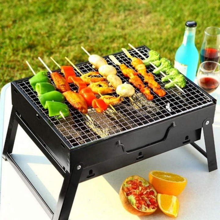 Asador Parrilla Portátil Plegable A Carbón Para Bbq Camping
