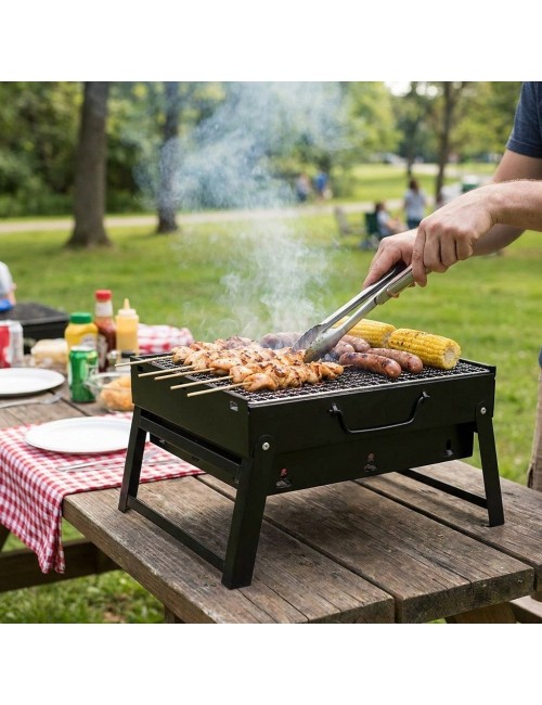 Asador Parrilla Portátil Plegable A Carbón Para Bbq Camping