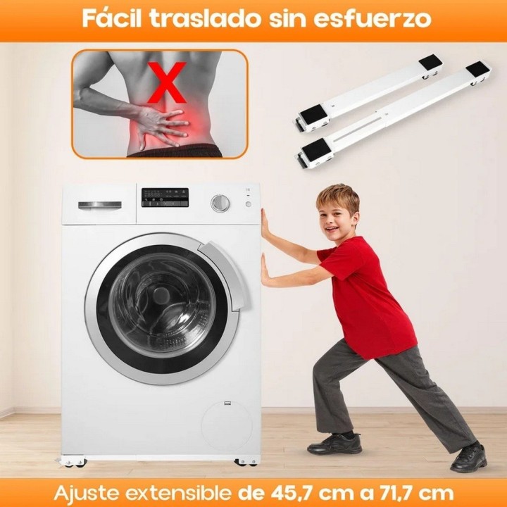 Base Soporte Ruedas Ajustable Nevera Lavadora Extensible