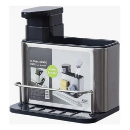 Dispensador Jabón Organizador Esponjas Fregadero Acero