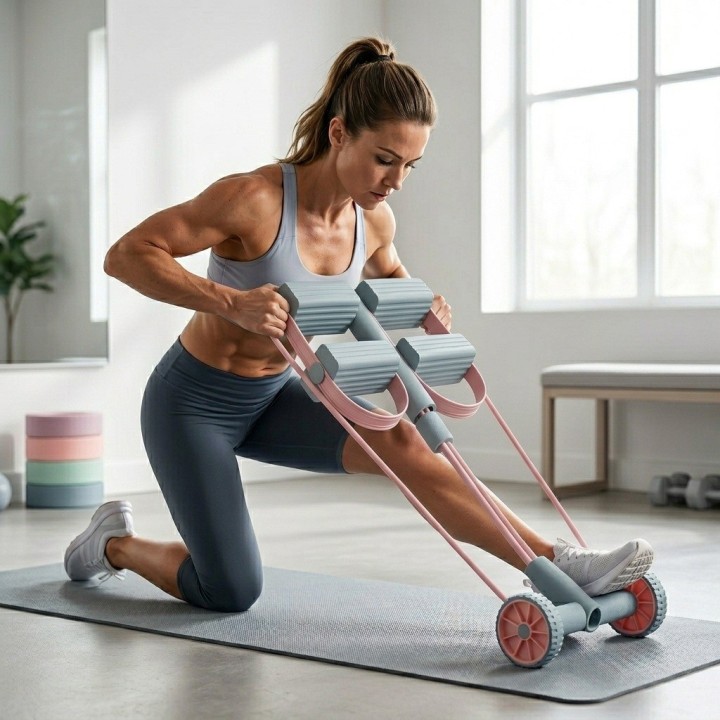 Dispositivo Tracción Pedal Multifuncional Rodillo Abdominal