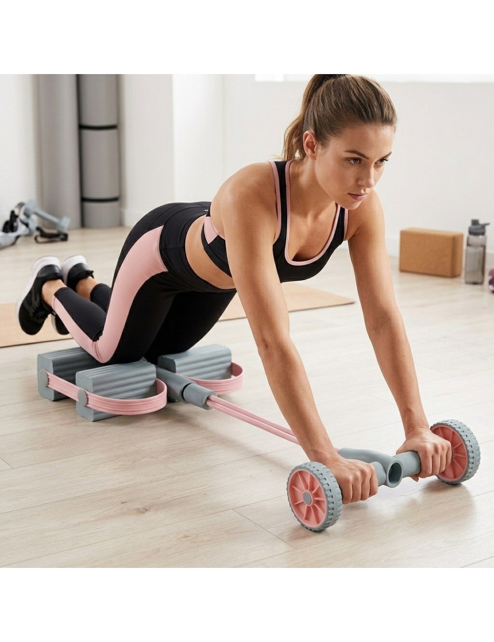 Dispositivo Tracción Pedal Multifuncional Rodillo Abdominal