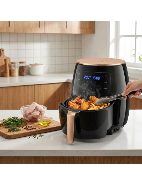 Freidora De Aire Digital 6 Litros 2400w Táctil Negro