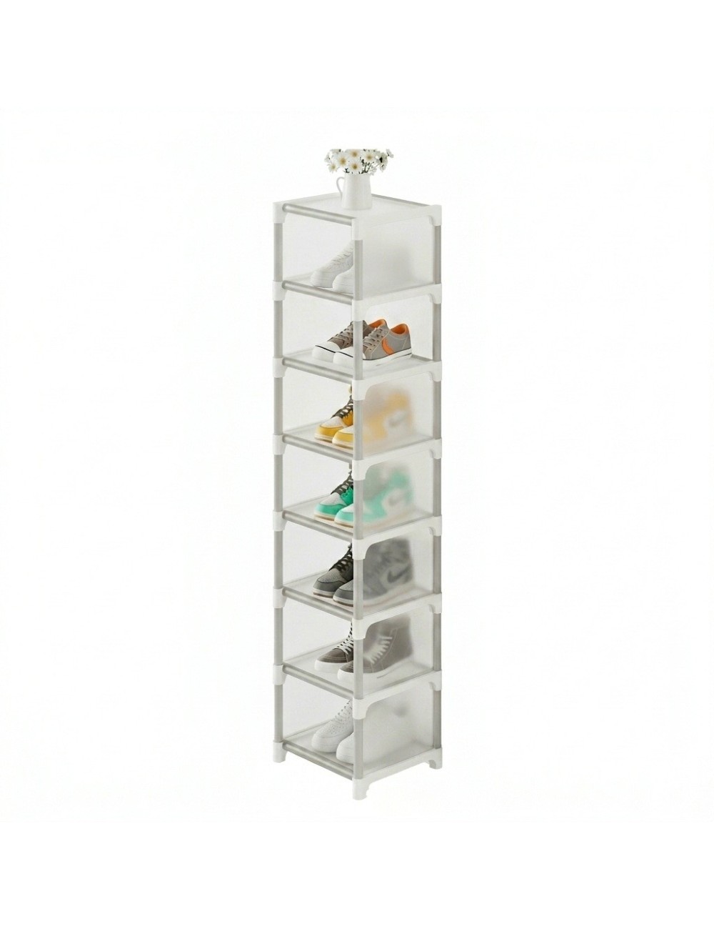 Organizador De Zapatos Zapatero Vertical 8 Niveles Acrílico
