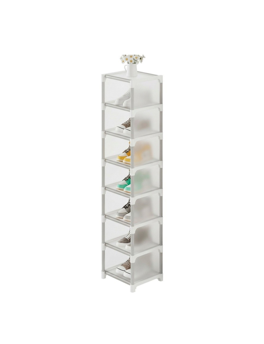 Organizador De Zapatos Zapatero Vertical 8 Niveles Acrílico