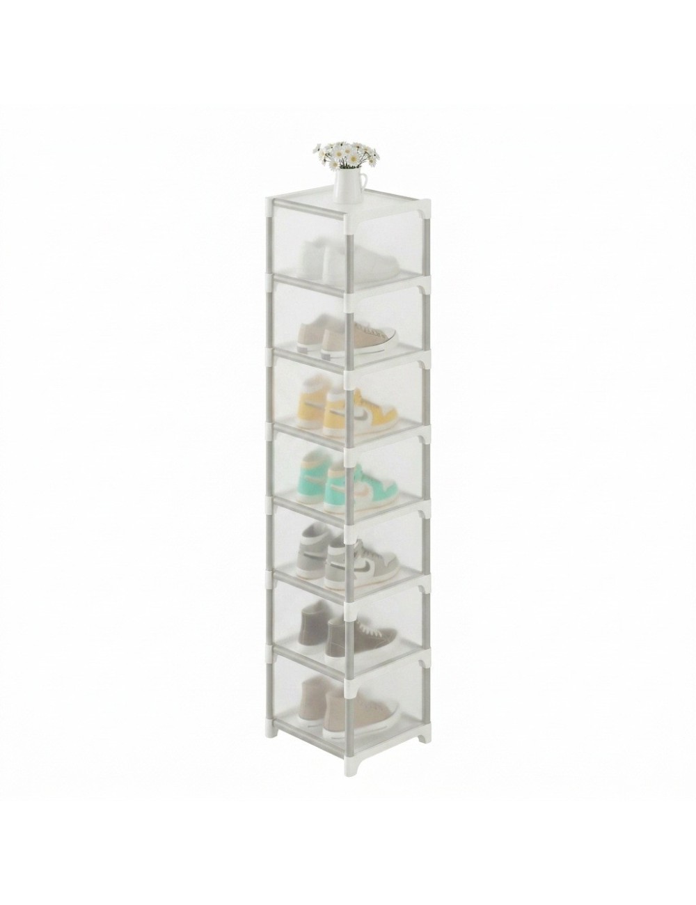 Organizador De Zapatos Zapatero Vertical 8 Niveles Acrílico