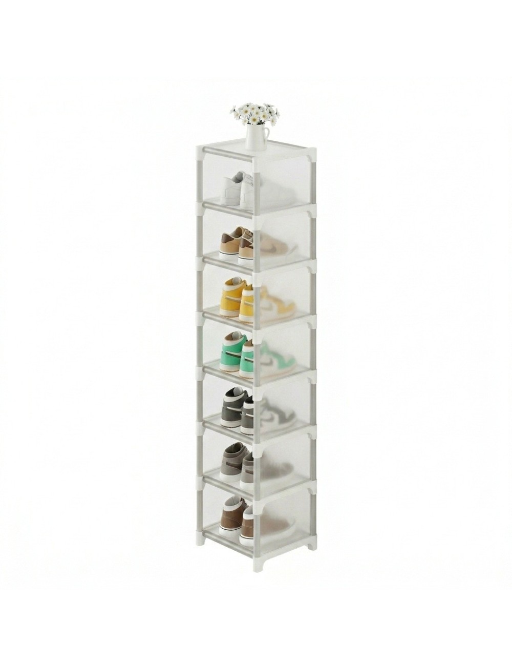 Organizador De Zapatos Zapatero Vertical 8 Niveles Acrílico