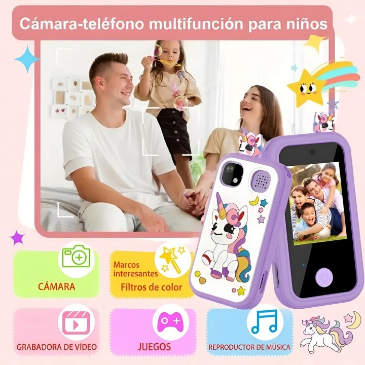 Cámara Teléfono Digital Para Niños Video Juegos