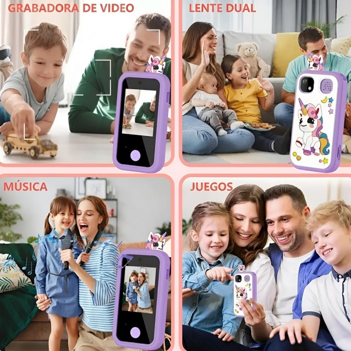 Cámara Teléfono Digital Para Niños Video Juegos