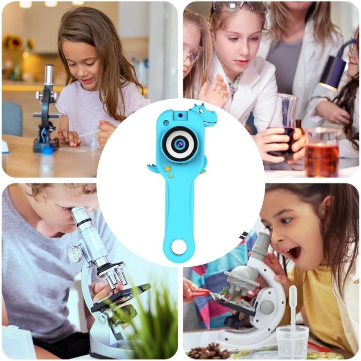 Microscopio Óptico Biológico 50x Luz Led Kit Estudiantil