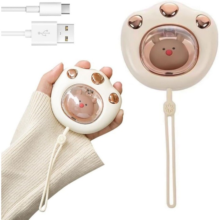 Calentador De Manos Recargable Portatil Diseño Garra Gato