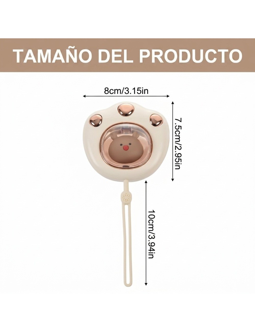 Calentador De Manos Recargable Portatil Diseño Garra Gato