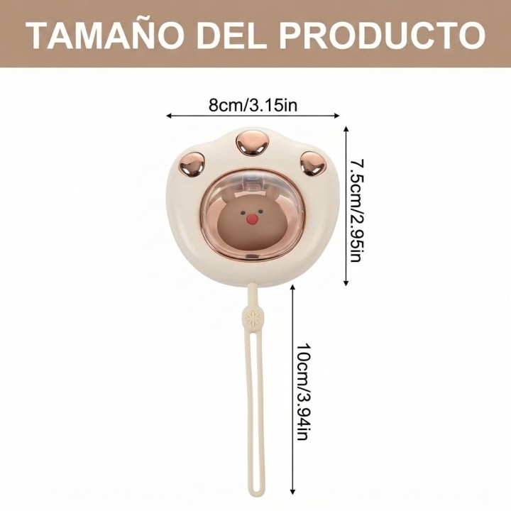 Calentador De Manos Recargable Portatil Diseño Garra Gato