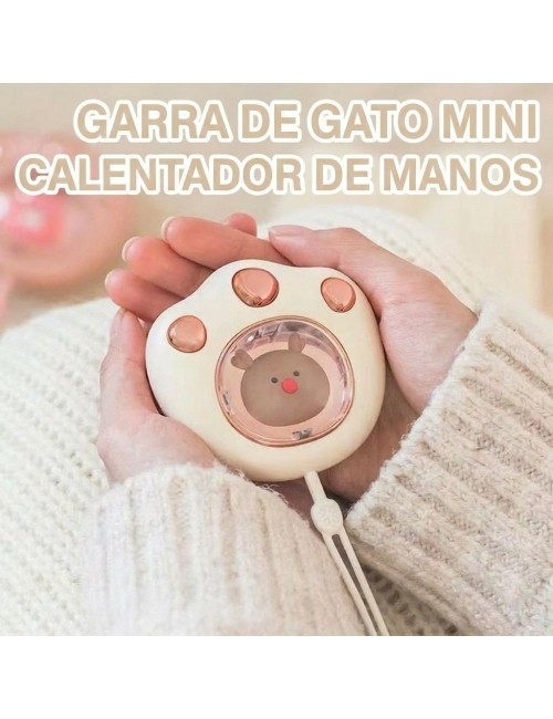 Calentador De Manos Recargable Portatil Diseño Garra Gato
