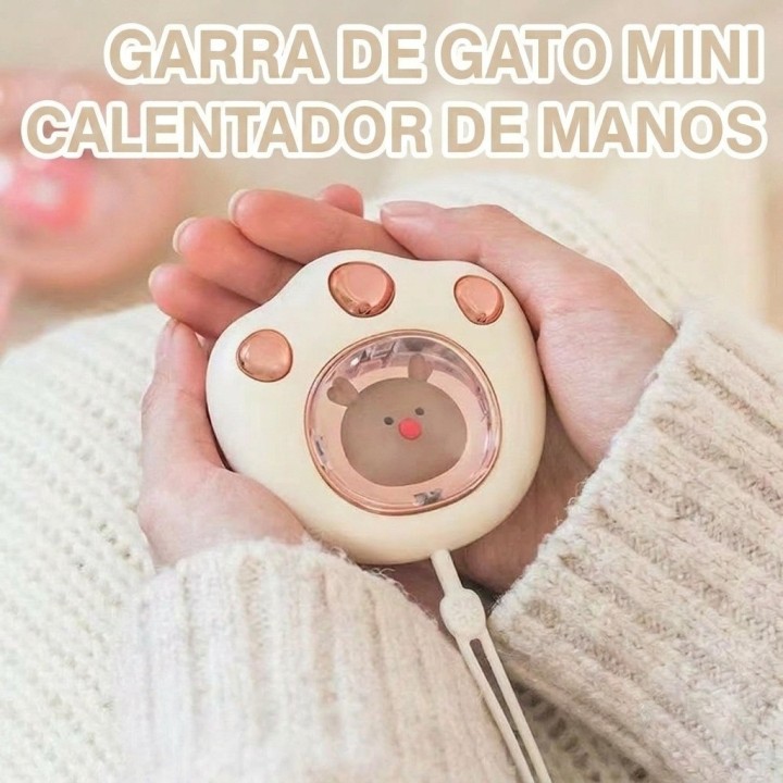 Calentador De Manos Recargable Portatil Diseño Garra Gato