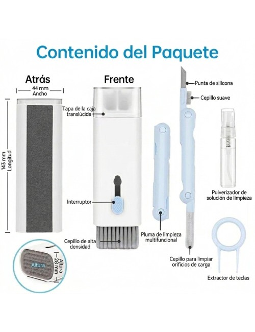 Kit Limpieza Multifuncional 7 En 1 Teclados Y Pantallas