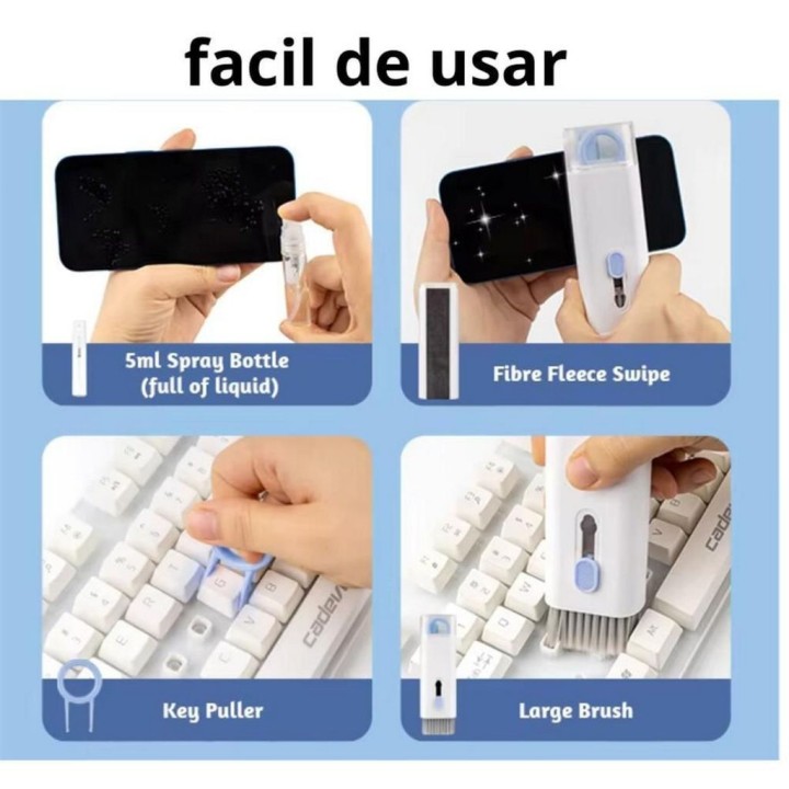 Kit Limpieza Multifuncional 7 En 1 Teclados Y Pantallas
