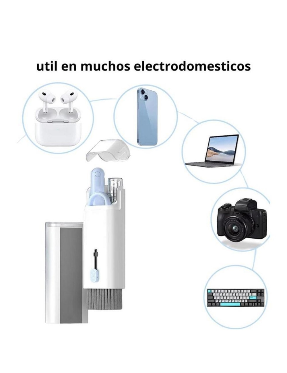 Kit Limpieza Multifuncional 7 En 1 Teclados Y Pantallas