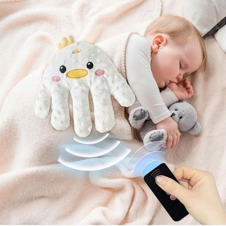 Mano Peluche Relajante Bebe Con Vibracion Y Control Remoto