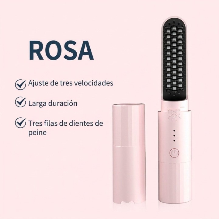 Cepillo Alisador Inalambrico Portatil 3 Temperaturas Usb