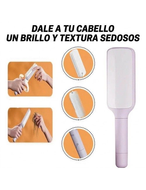 Cepillo De Cabello Autolimpiante Retractil Antiestatico