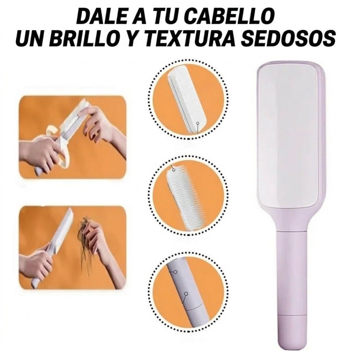 Cepillo De Cabello Autolimpiante Retractil Antiestatico