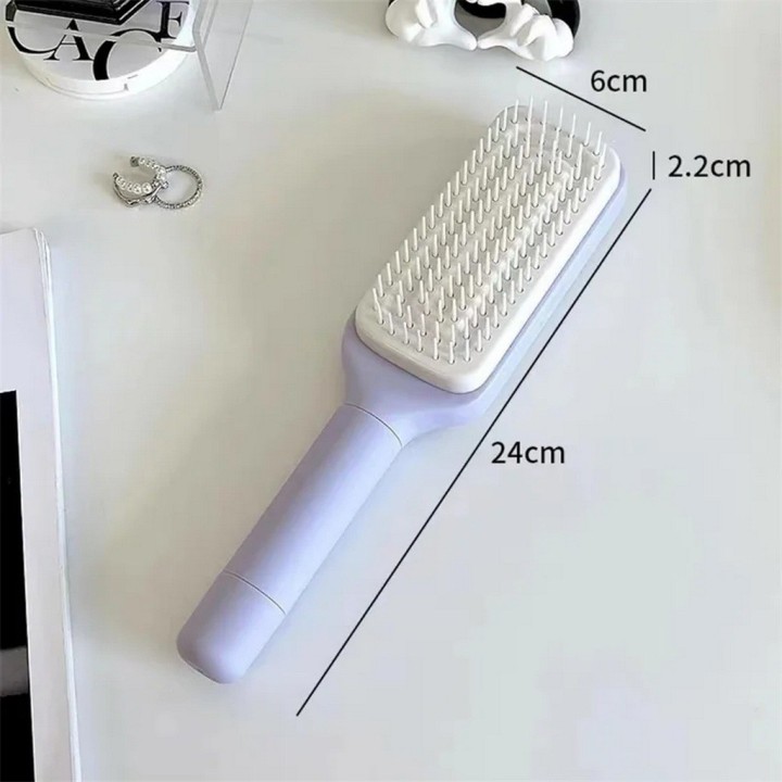 Cepillo De Cabello Autolimpiante Retractil Antiestatico