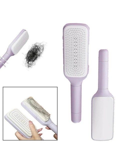 Cepillo De Cabello Autolimpiante Retractil Antiestatico