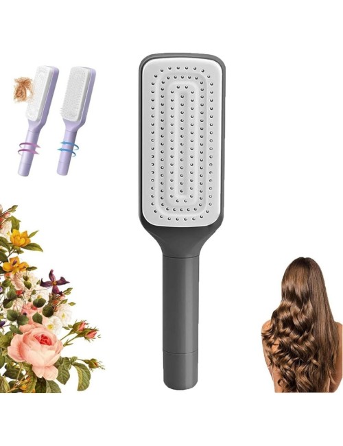 Cepillo De Cabello Autolimpiante Retractil Antiestatico
