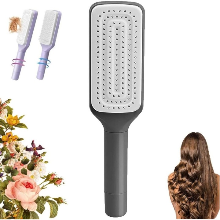 Cepillo De Cabello Autolimpiante Retractil Antiestatico
