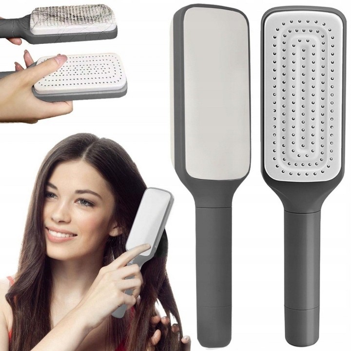 Cepillo De Cabello Autolimpiante Retractil Antiestatico