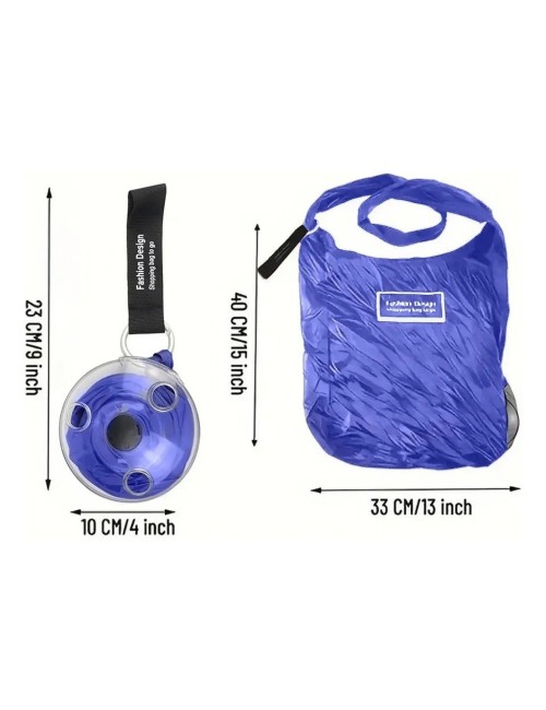 Bolsa De Compras Plegable Retractil Reutilizable Portatil