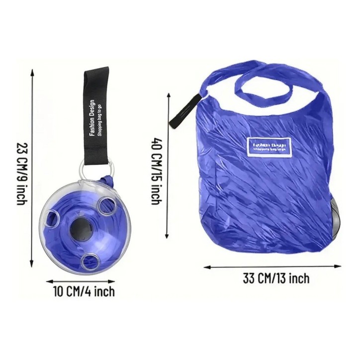 Bolsa De Compras Plegable Retractil Reutilizable Portatil