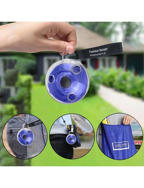 Bolsa De Compras Plegable Retractil Reutilizable Portatil