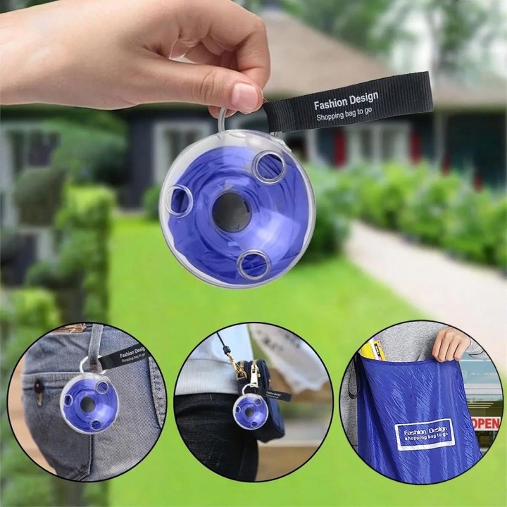 Bolsa De Compras Plegable Retractil Reutilizable Portatil