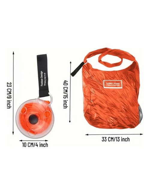 Bolsa De Compras Plegable Retractil Reutilizable Portatil