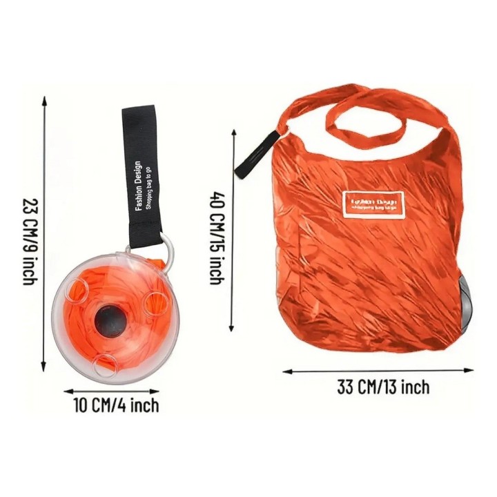 Bolsa De Compras Plegable Retractil Reutilizable Portatil