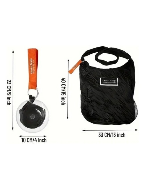Bolsa De Compras Plegable Retractil Reutilizable Portatil
